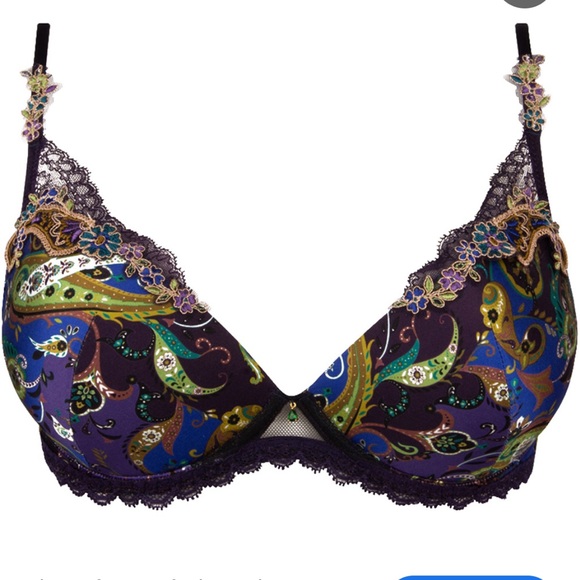 ❤️🔥❤️NWT LISE CHARMEL LINGERIE DENTELLE CASHMER PUSH-UP BRA MULTICOLOR - Picture 2 of 4